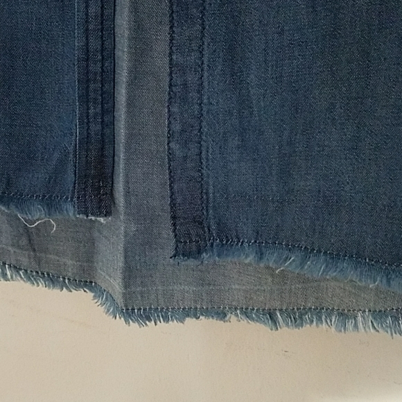 Melrose and Market button blouse Chambray S blue - Picture 5 of 7